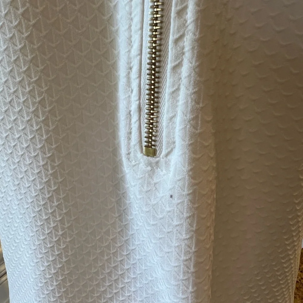 KARLA COLLETTO White piqué sleeveless A-line dress or swim coverup size small